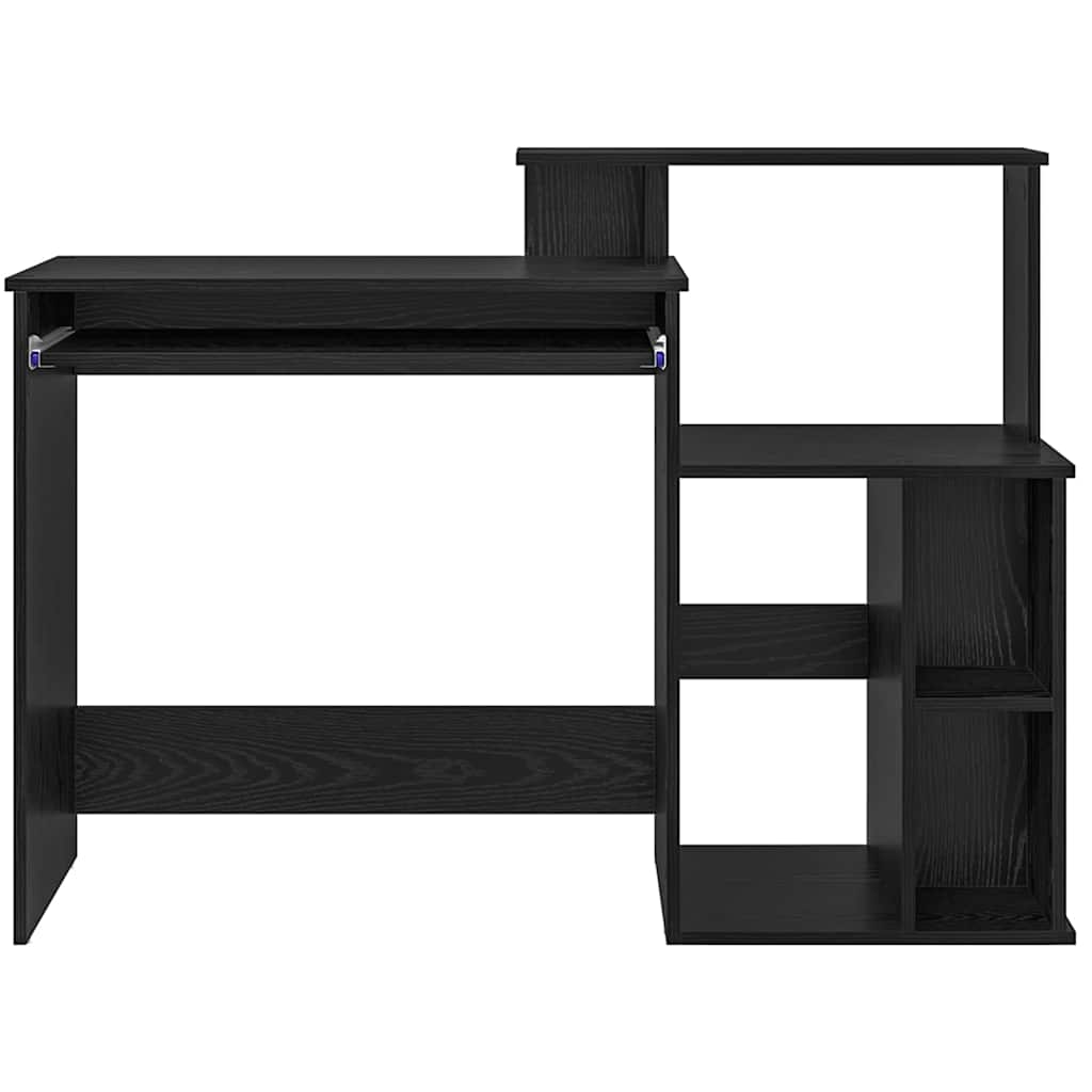 Skrivebord Svart Eik 120,5 x 44 x 88,5 cm Konstruert tre