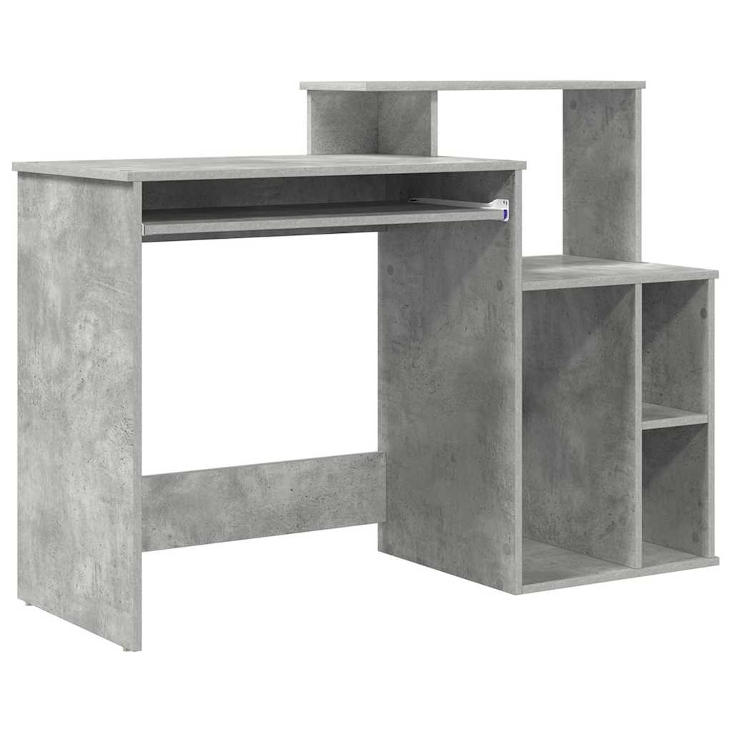 Skrivebord Betonggrå 120,5 x 44 x 88,5 cm Konstruert tre