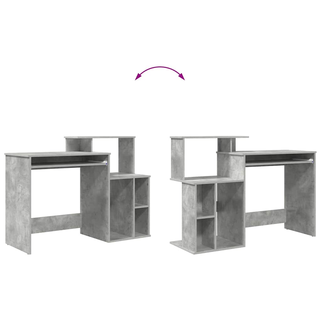 Skrivebord Betonggrå 120,5 x 44 x 88,5 cm Konstruert tre