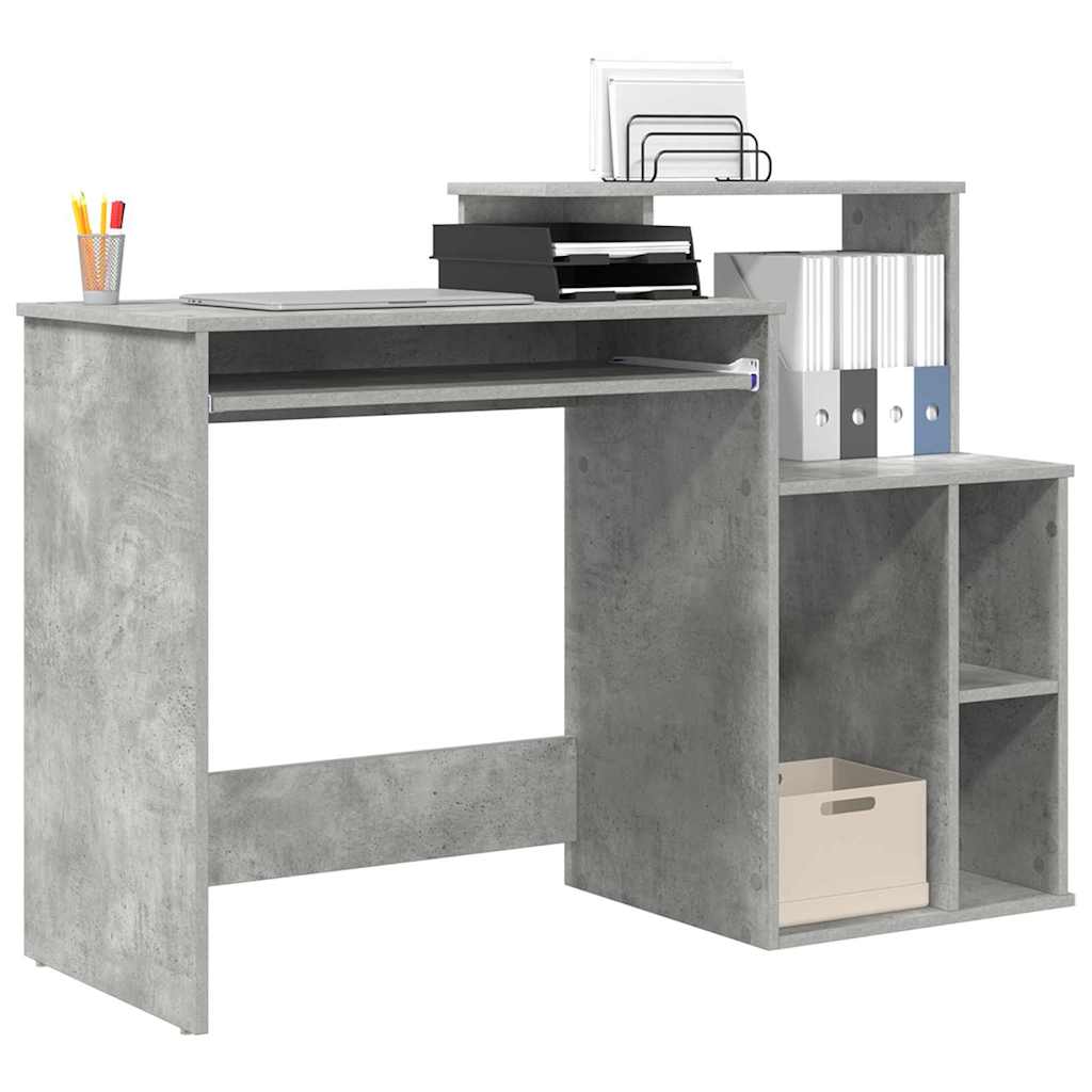 Skrivebord Betonggrå 120,5 x 44 x 88,5 cm Konstruert tre