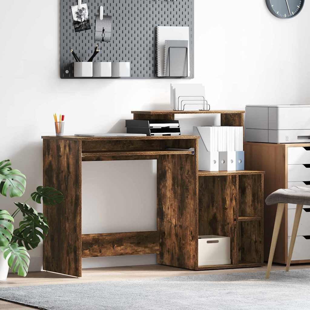 Skrivebord Røkt eik 120,5 x 44 x 88,5 cm Konstruert tre