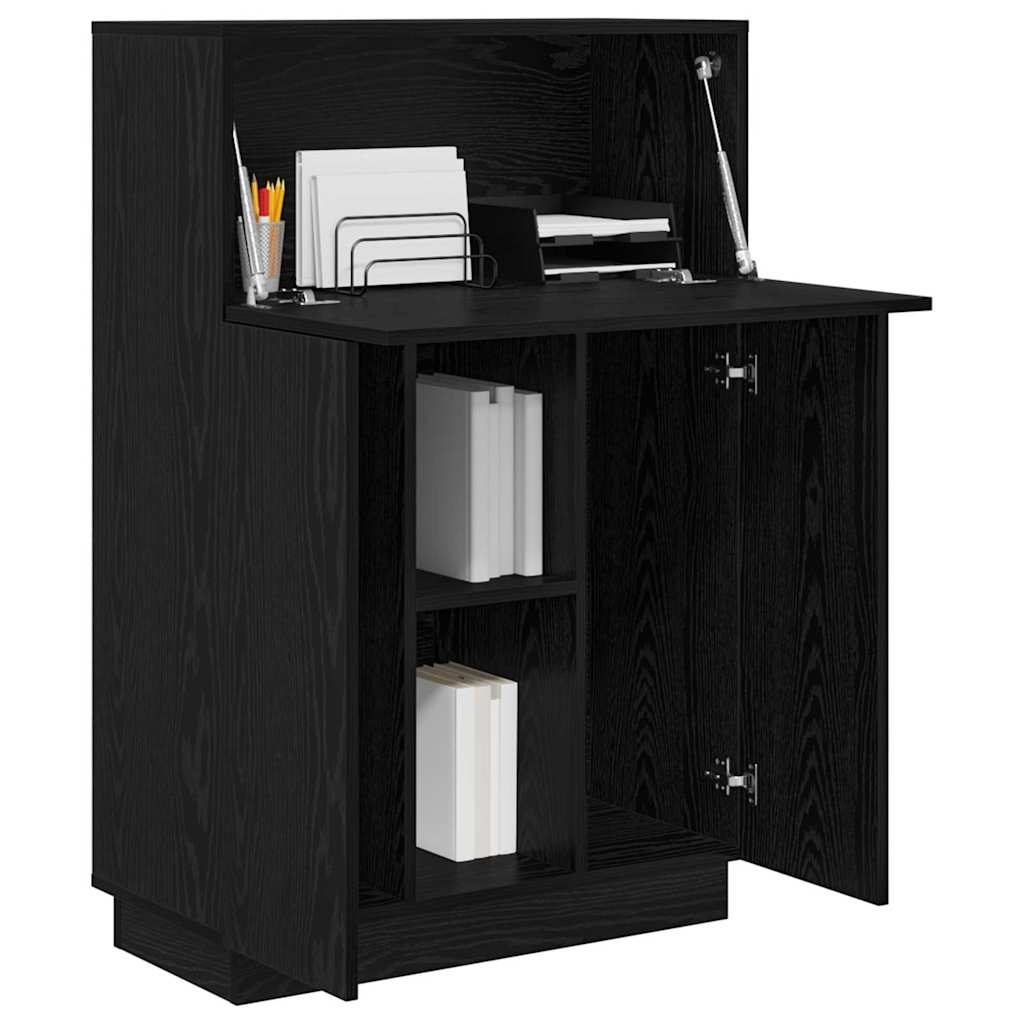 Skrivebord Svart Eik 71.5 x 31.5 x 106.5 cm Konstruert tre