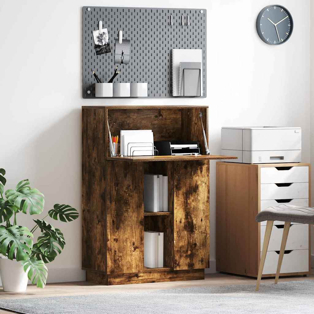 Skrivebord Røkt eik 71.5 x 31.5 x 106.5 cm Konstruert tre
