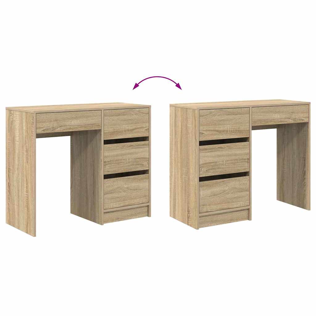 Skrivebord Sonoma eik 90 x 37,5 x 75 cm Konstruert tre