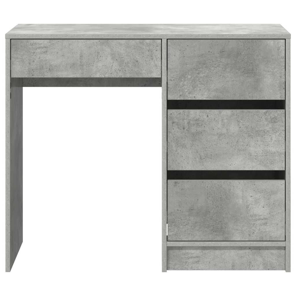 Skrivebord med skuff Betonggrå 90 x 37,5 x 75 cm Konstruert tre