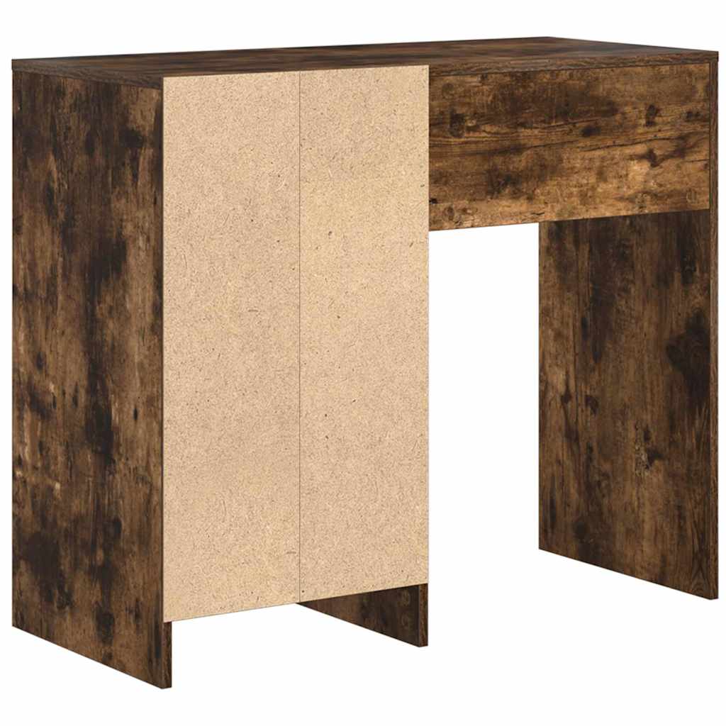 Skrivebord med skuff Røkt eik 90 x 37,5 x 75 cm Konstruert tre