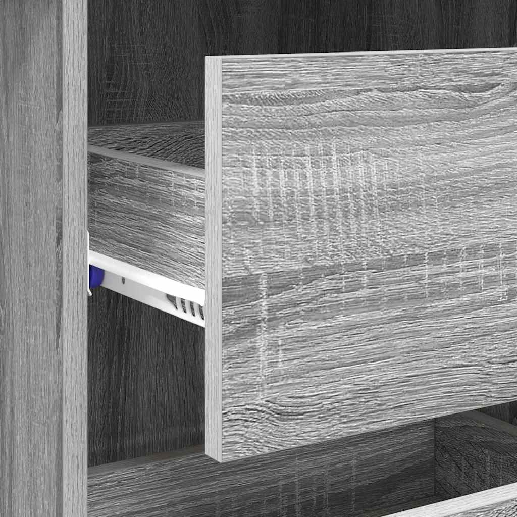 Skrivebord Grå Sonoma 90 x 37,5 x 75 cm Konstruert tre