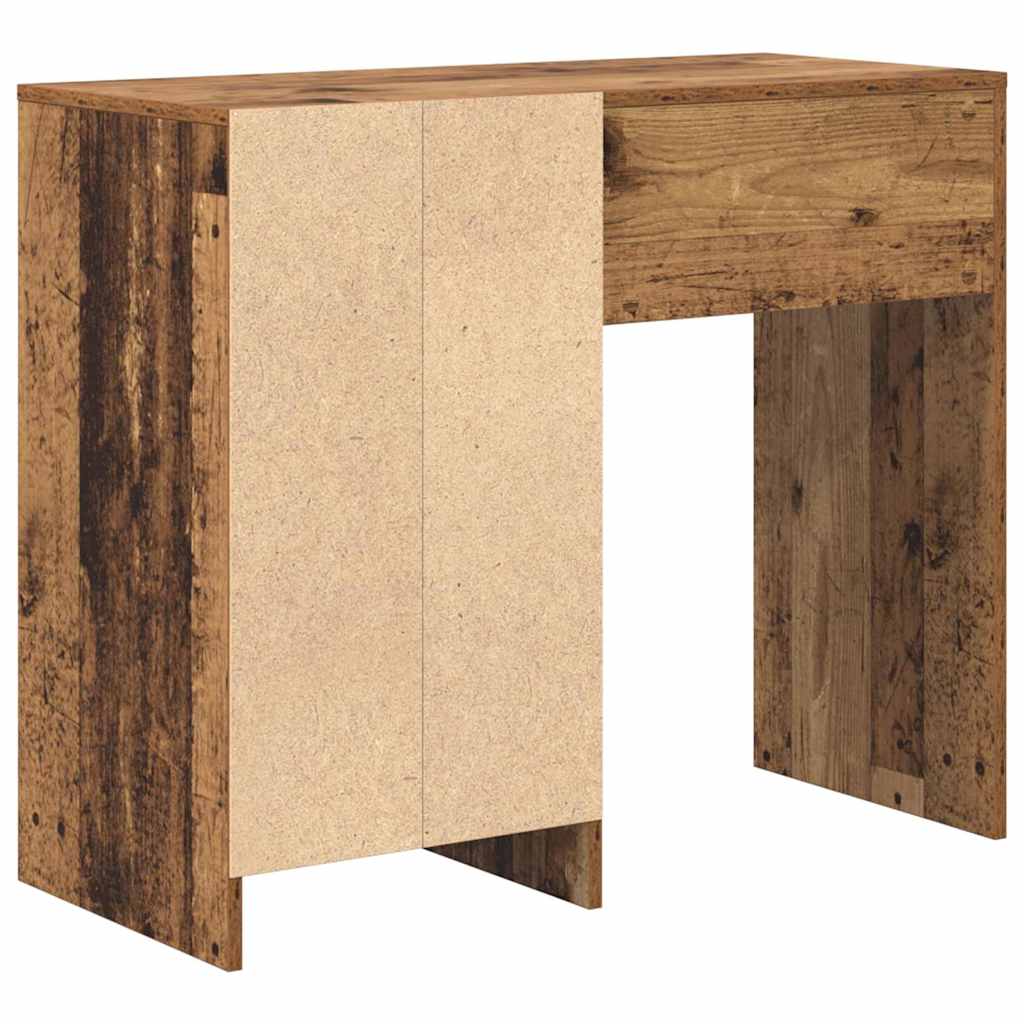Skrivebord med skuff Gamle tre 90 x 37,5 x 75 cm Konstruert tre