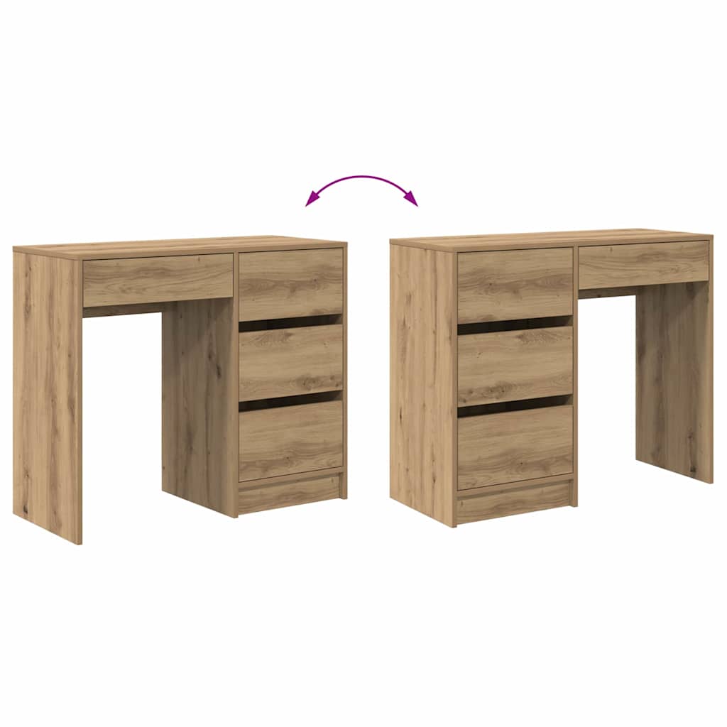 Skrivebord Artisan Eik 90 x 37,5 x 75 cm Konstruert tre