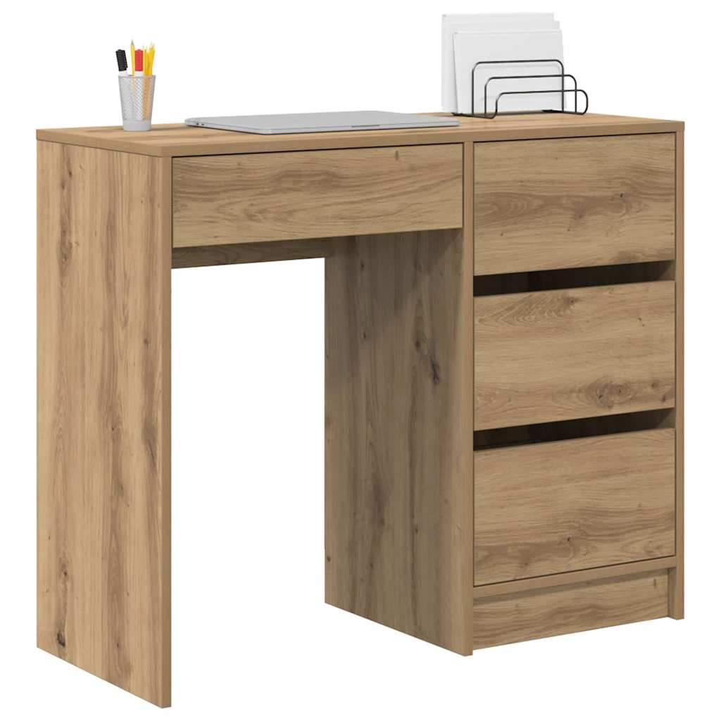Skrivebord Artisan Eik 90 x 37,5 x 75 cm Konstruert tre
