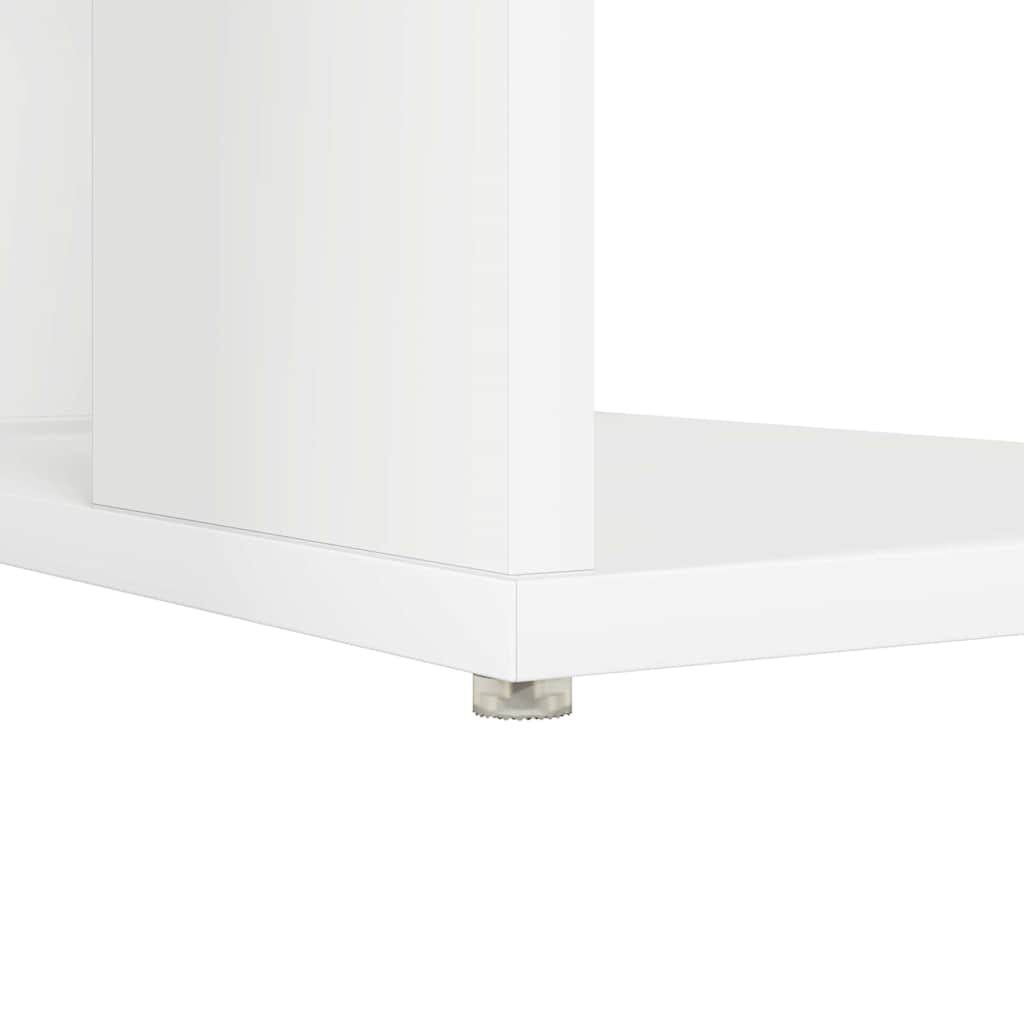Skrivebord med hylle Hvit 130 x 50,5 x 75 cm Konstruert tre