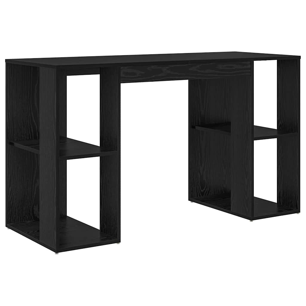 Skrivebord Svart Eik 130 x 50,5 x 75 cm Konstruert tre