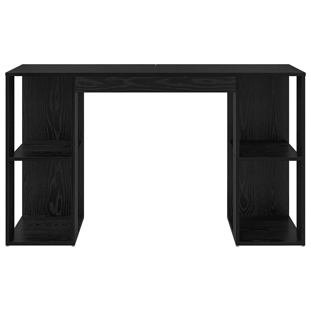 Skrivebord Svart Eik 130 x 50,5 x 75 cm Konstruert tre