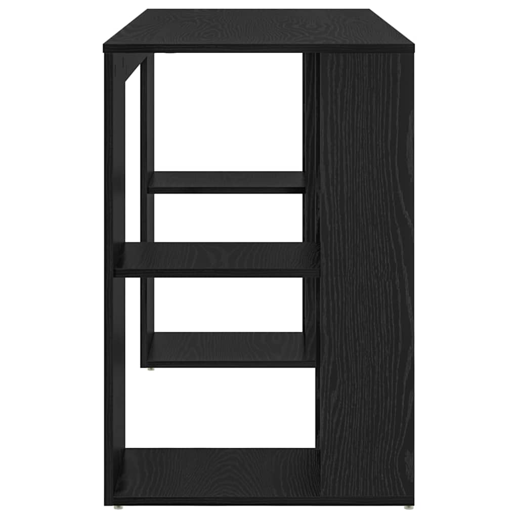 Skrivebord Svart Eik 130 x 50,5 x 75 cm Konstruert tre