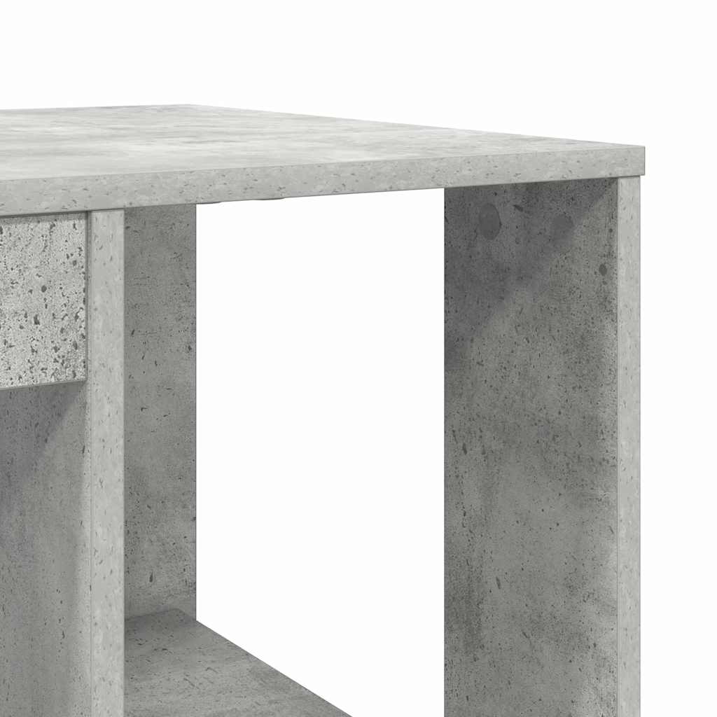 Skrivebord Betonggrå 130 x 50,5 x 75 cm Konstruert tre