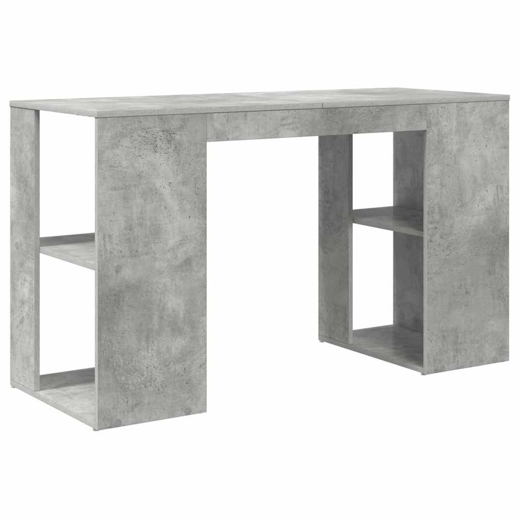 Skrivebord Betonggrå 130 x 50,5 x 75 cm Konstruert tre