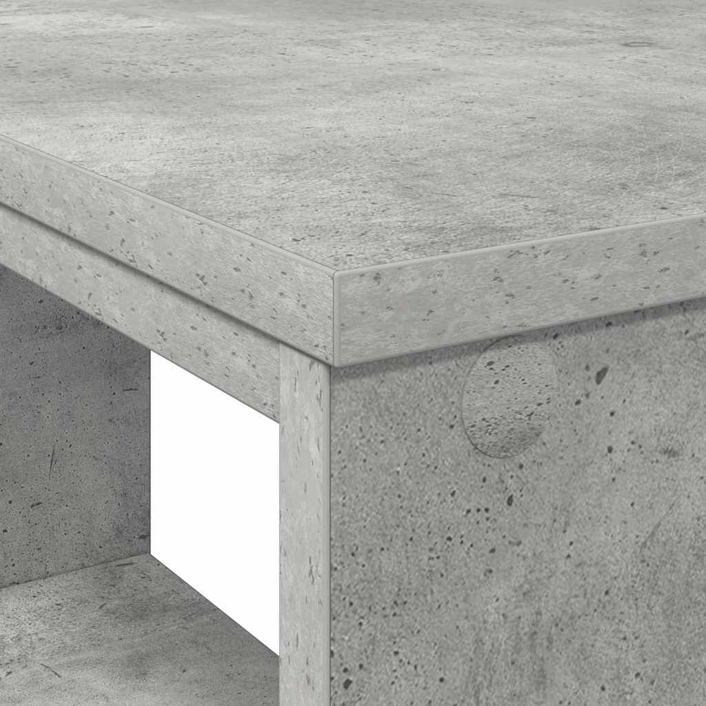 Skrivebord med hylle Betonggrå 90 x 50 x 75 cm Konstruert tre