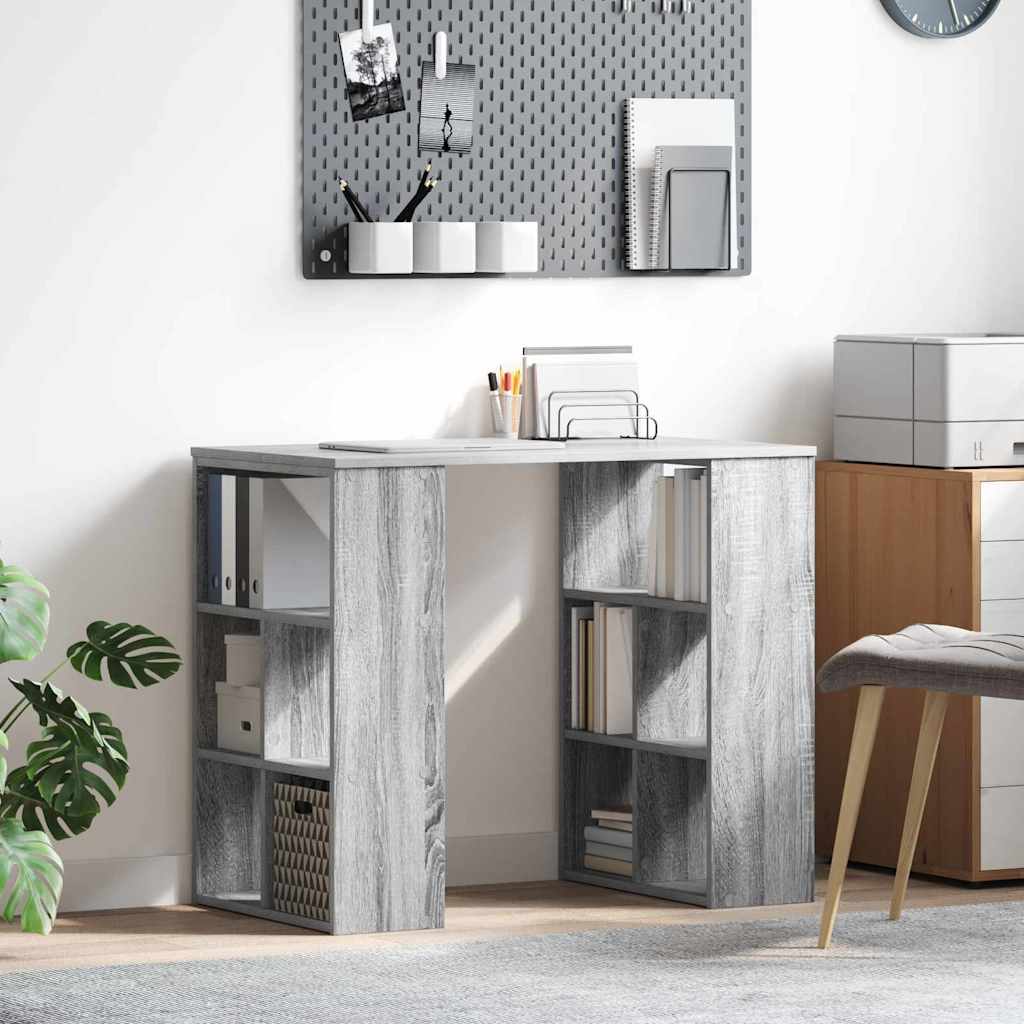 Skrivebord Grå Sonoma Konstruert tre 90 x 50 x 75 cm
