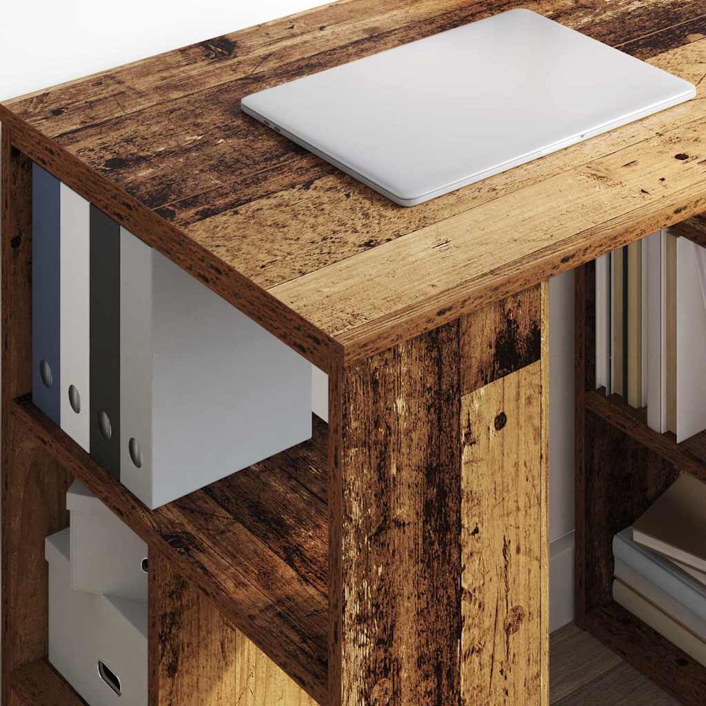 Skrivebord med hylle Gamle tre 90 x 50 x 75 cm Konstruert tre