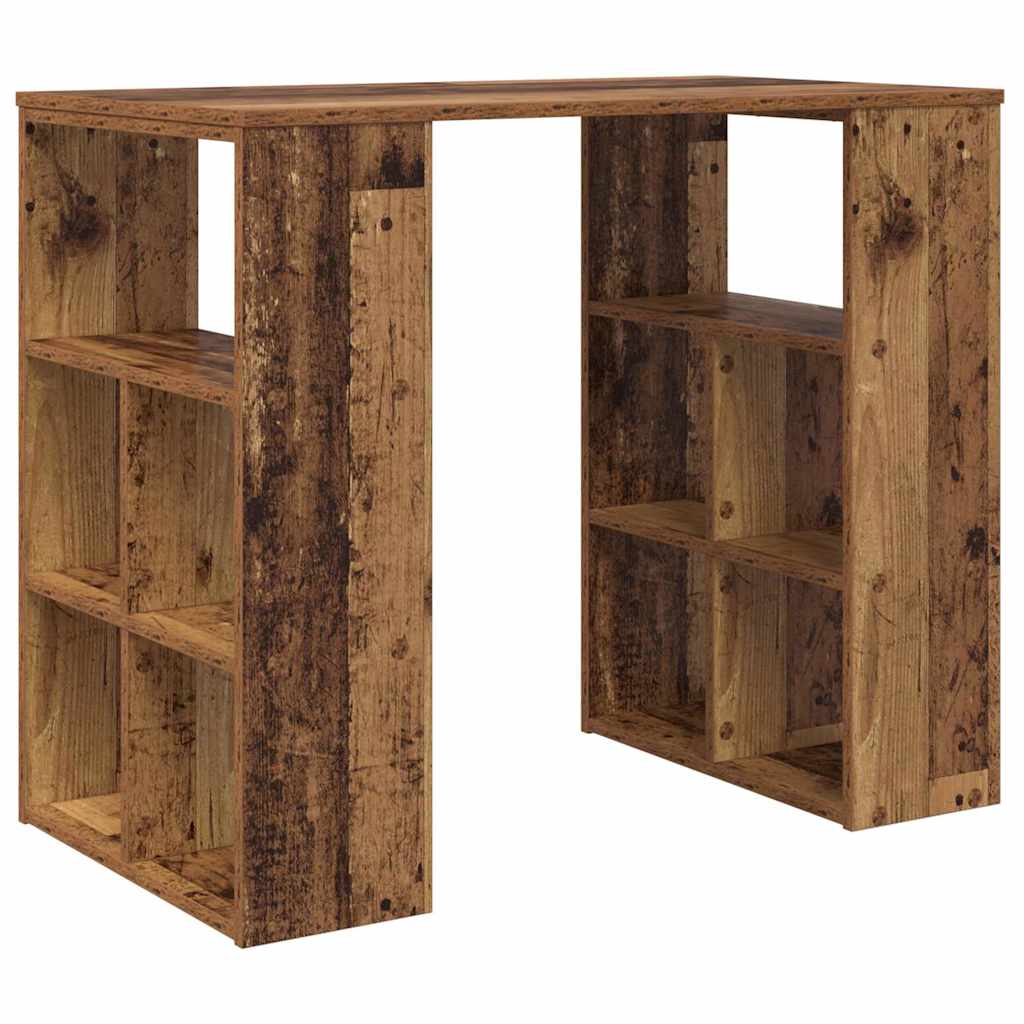 Skrivebord med hylle Gamle tre 90 x 50 x 75 cm Konstruert tre