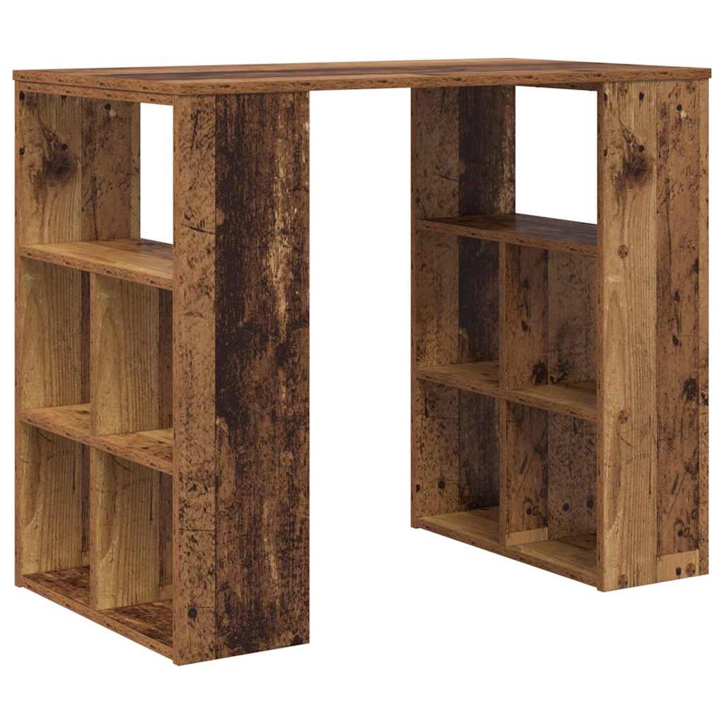 Skrivebord med hylle Gamle tre 90 x 50 x 75 cm Konstruert tre