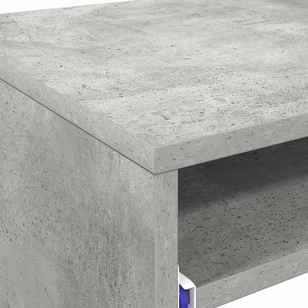 Skrivebord med skuff Betonggrå 77,5 x 43 x 79 cm Konstruert tre