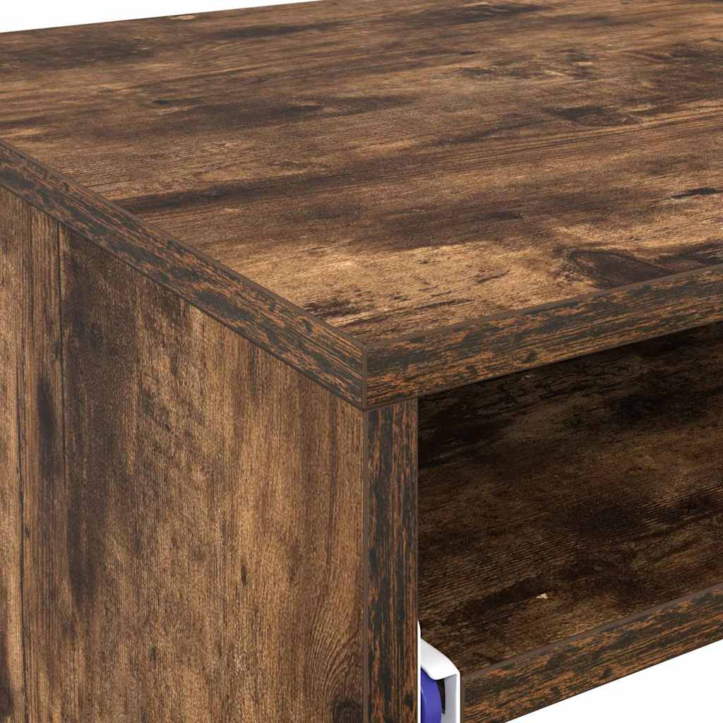 Skrivebord med skuff Røkt eik 77,5 x 43 x 79 cm Konstruert tre