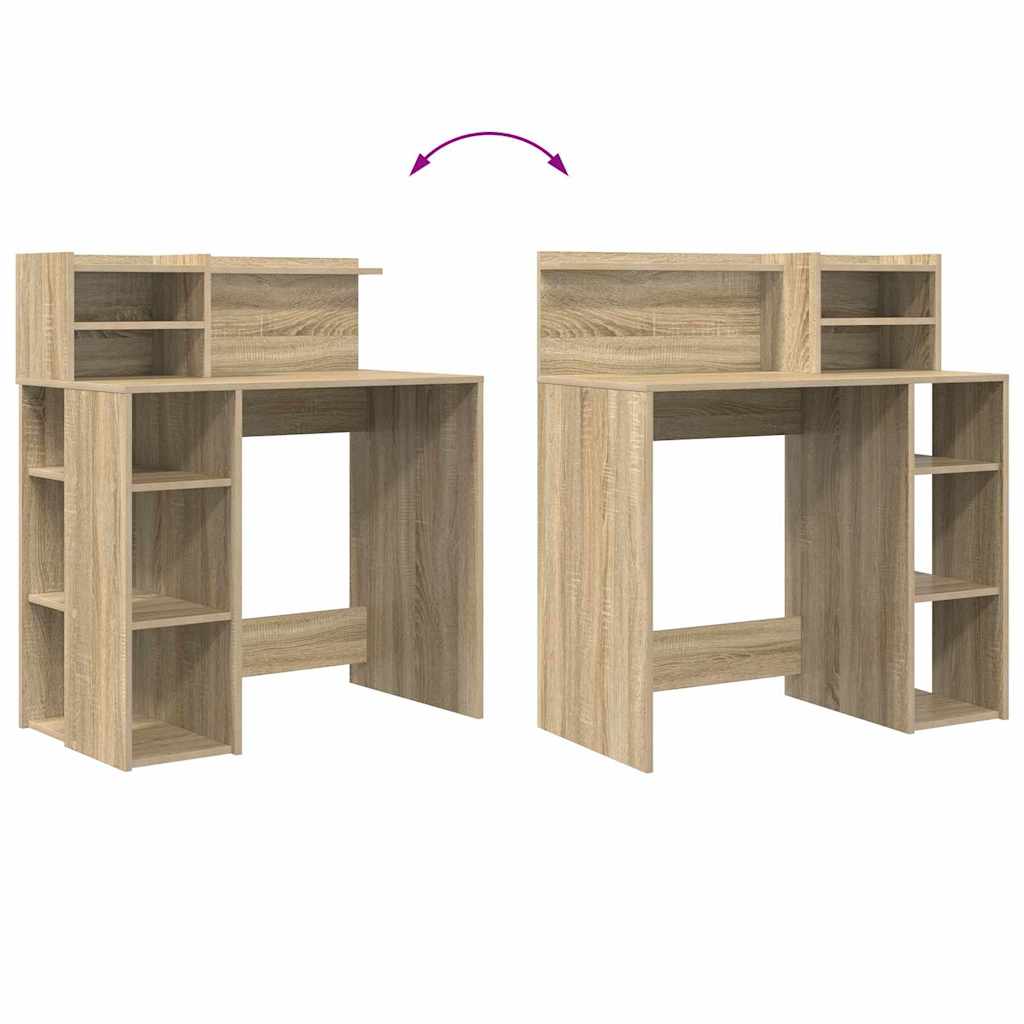 Skrivebord Sonoma eik 90 x 48 x 101,5 cm Konstruert tre