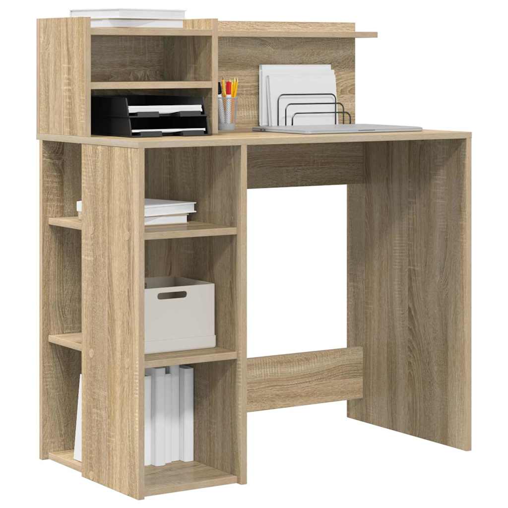 Skrivebord Sonoma eik 90 x 48 x 101,5 cm Konstruert tre