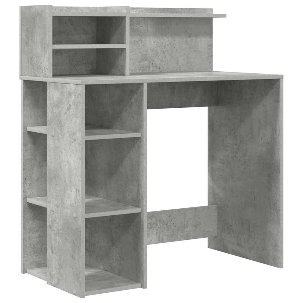 Skrivebord Betonggrå 90 x 48 x 101,5 cm Konstruert tre