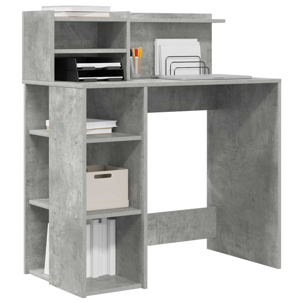 Skrivebord Betonggrå 90 x 48 x 101,5 cm Konstruert tre
