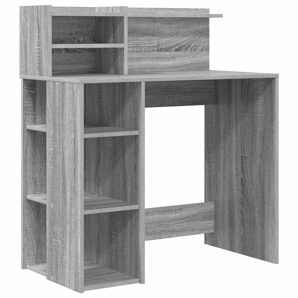 Skrivebord Grå Sonoma 90 x 48 x 101,5 cm Konstruert tre