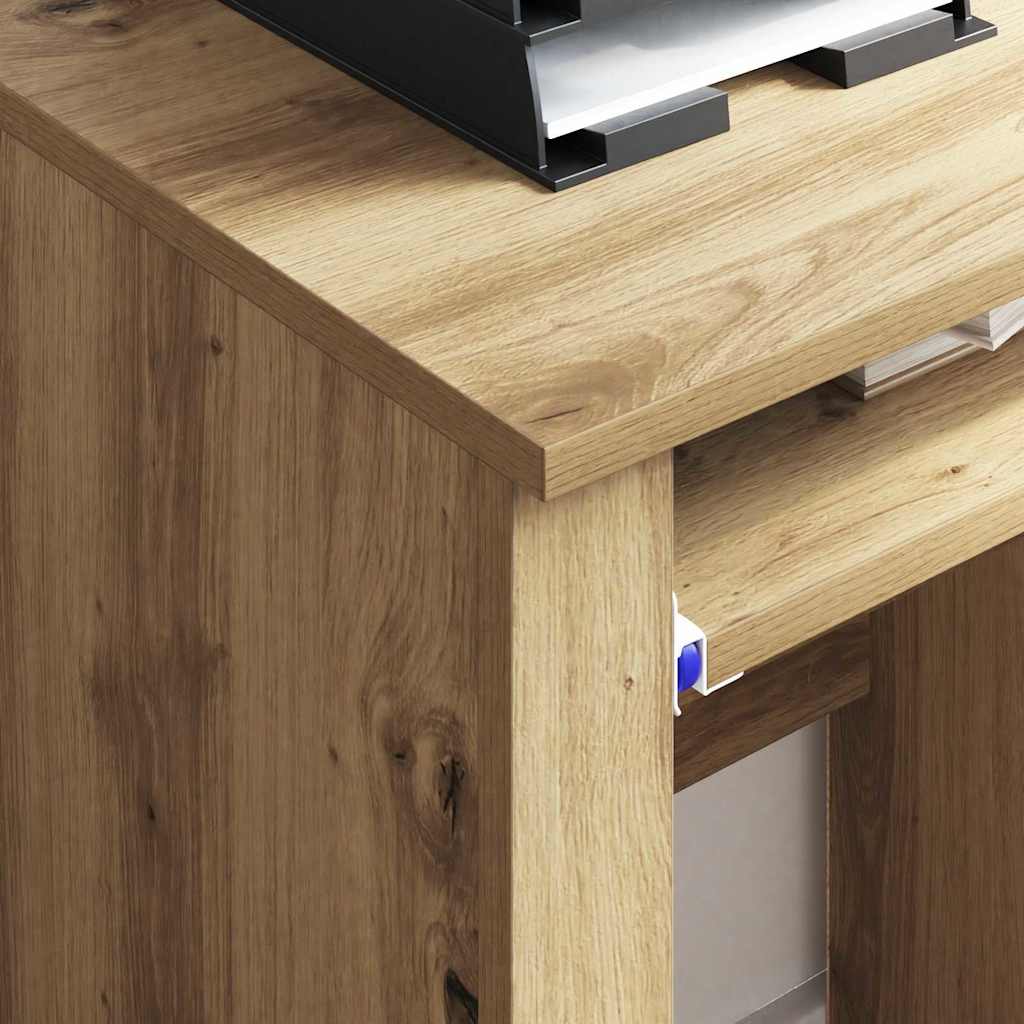 Skrivebord med hjul Artisan Eik Konstruert tre 91 x 50 x 77 cm