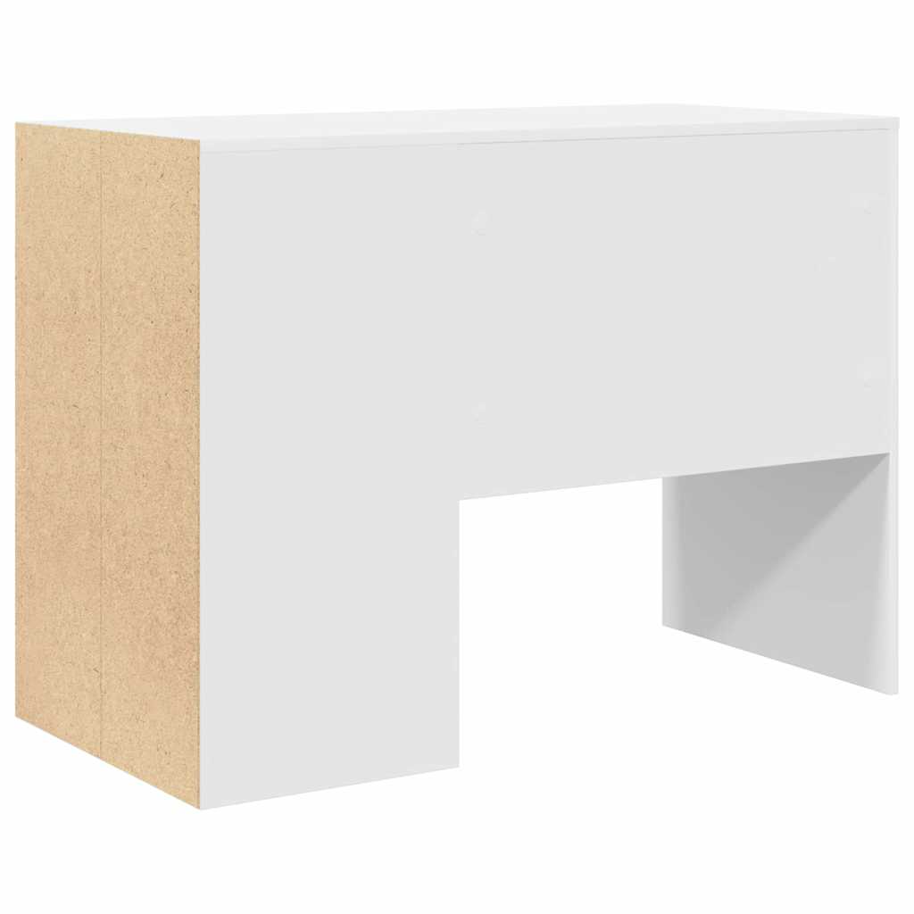 Skrivebord med hylle Hvit 102 x 50 x 75 cm Konstruert tre