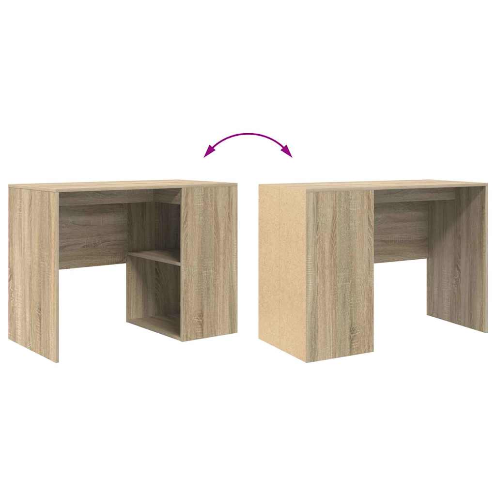 Skrivebord med hylle Sonoma eik 102 x 50 x 75 cm Konstruert tre