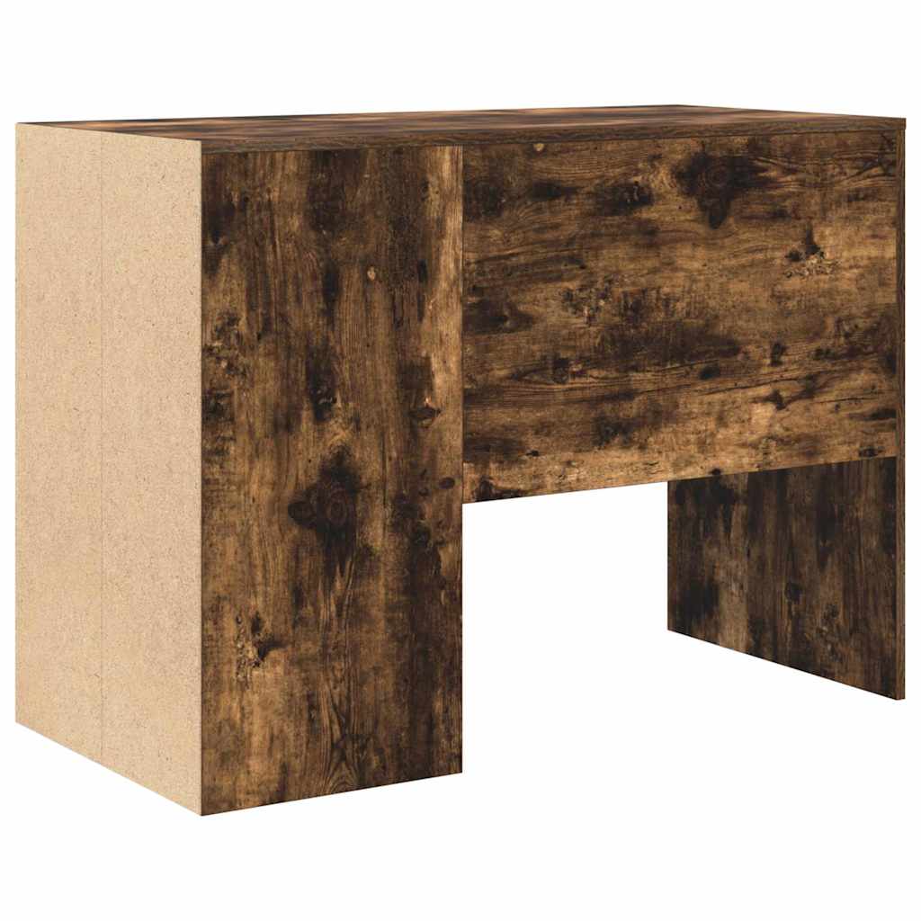 Skrivebord med hylle Røkt eik 102 x 50 x 75 cm Konstruert tre