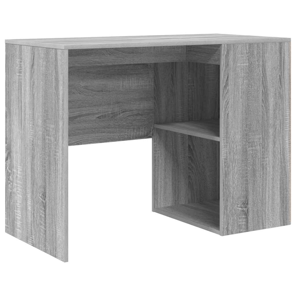 Skrivebord med hylle Grå Sonoma 102 x 50 x 75 cm Konstruert tre