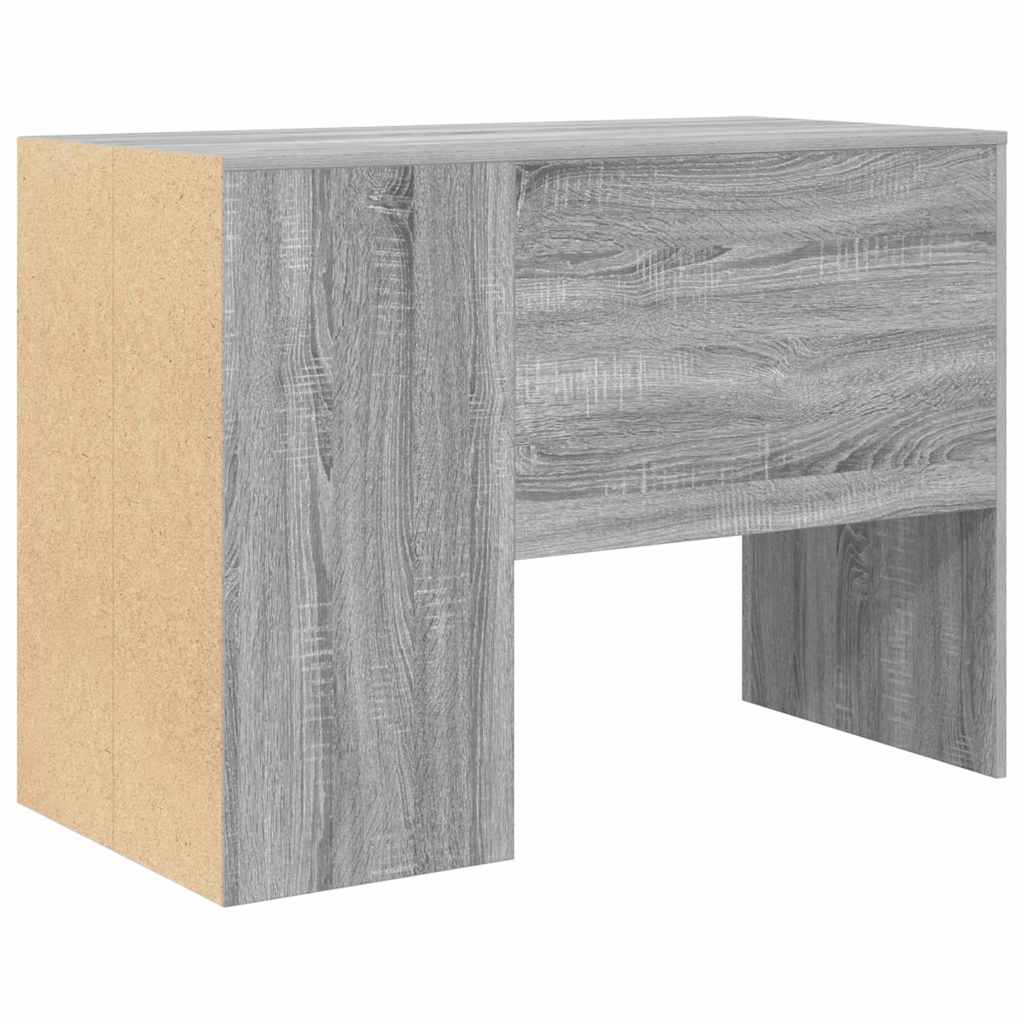 Skrivebord med hylle Grå Sonoma 102 x 50 x 75 cm Konstruert tre