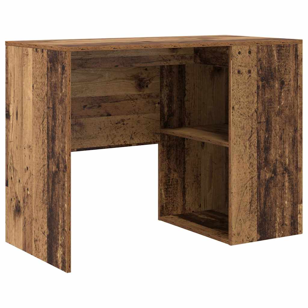 Skrivebord med hylle Gamle tre 102 x 50 x 75 cm Konstruert tre