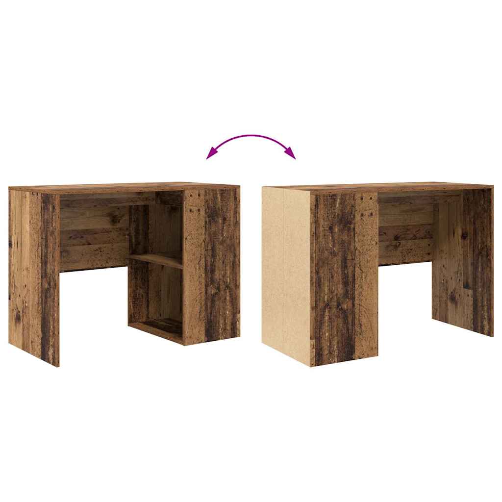 Skrivebord med hylle Gamle tre 102 x 50 x 75 cm Konstruert tre