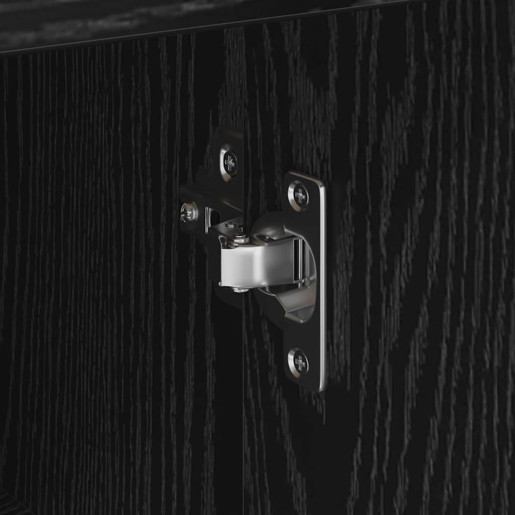 Serviesskap med skuff Svart Eik 38 x 34 x 75 cm