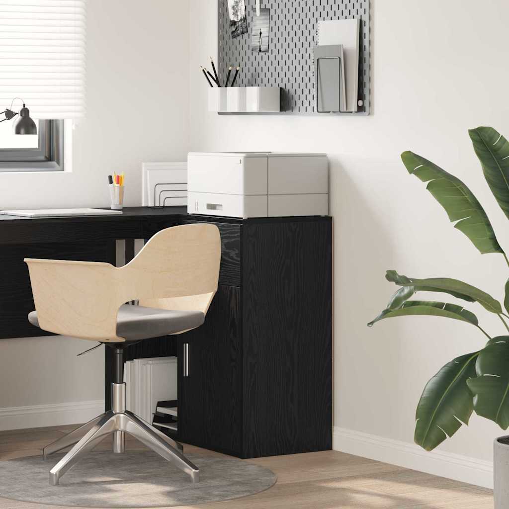 Serviesskap med skuff Svart Eik 38 x 34 x 75 cm