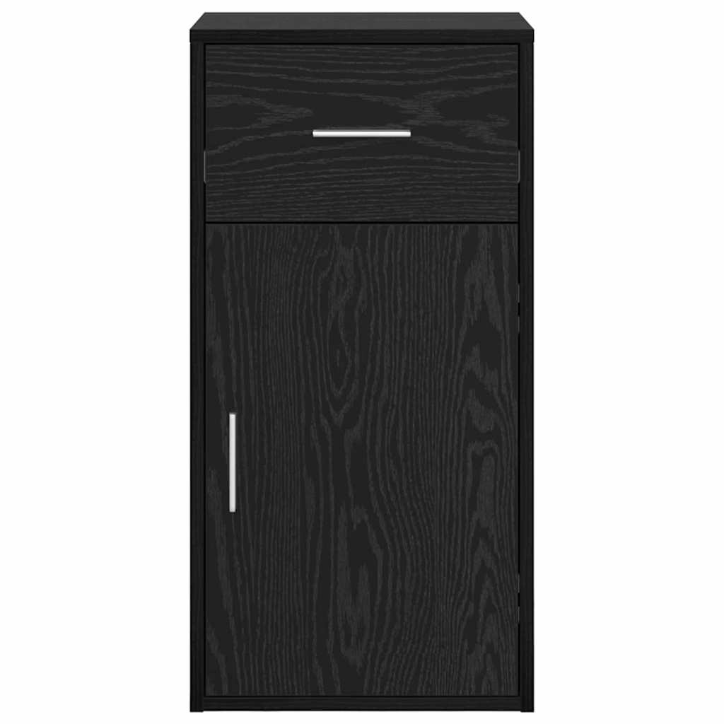 Serviesskap med skuff Svart Eik 38 x 34 x 75 cm