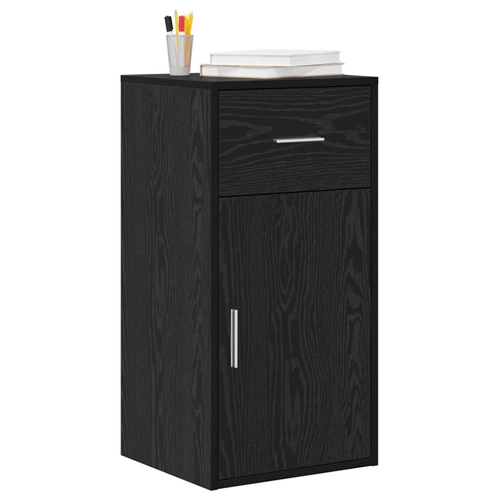 Serviesskap med skuff Svart Eik 38 x 34 x 75 cm