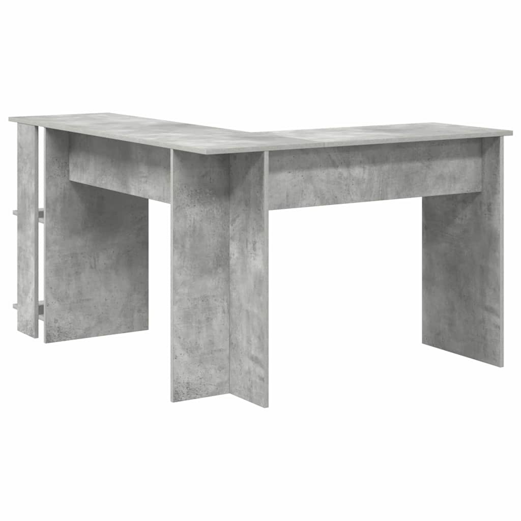 Hjørneskrivebord Betonggrå 140 x 113,5 x 75 cm Konstruert tre