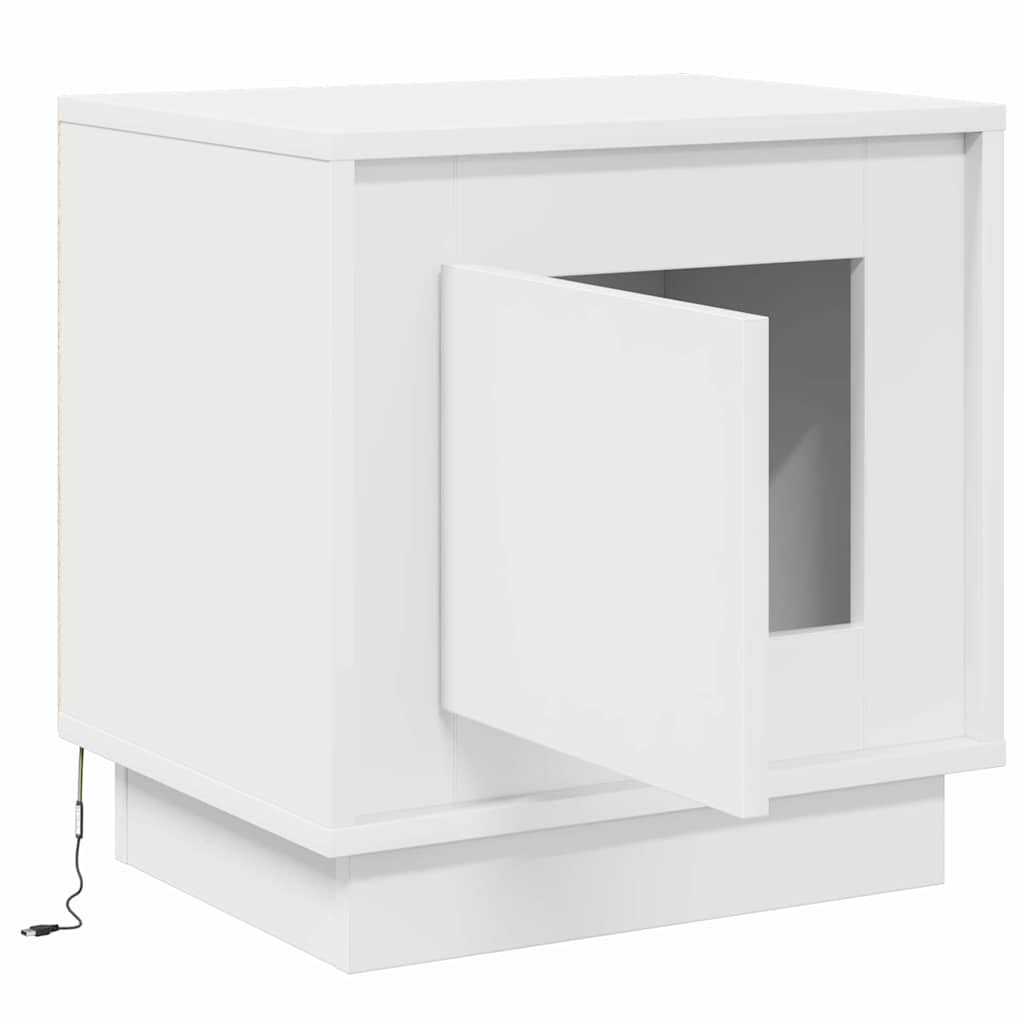 Nattbordskap Hvit 44 x 34,5 x 45 cm Konstruert tre