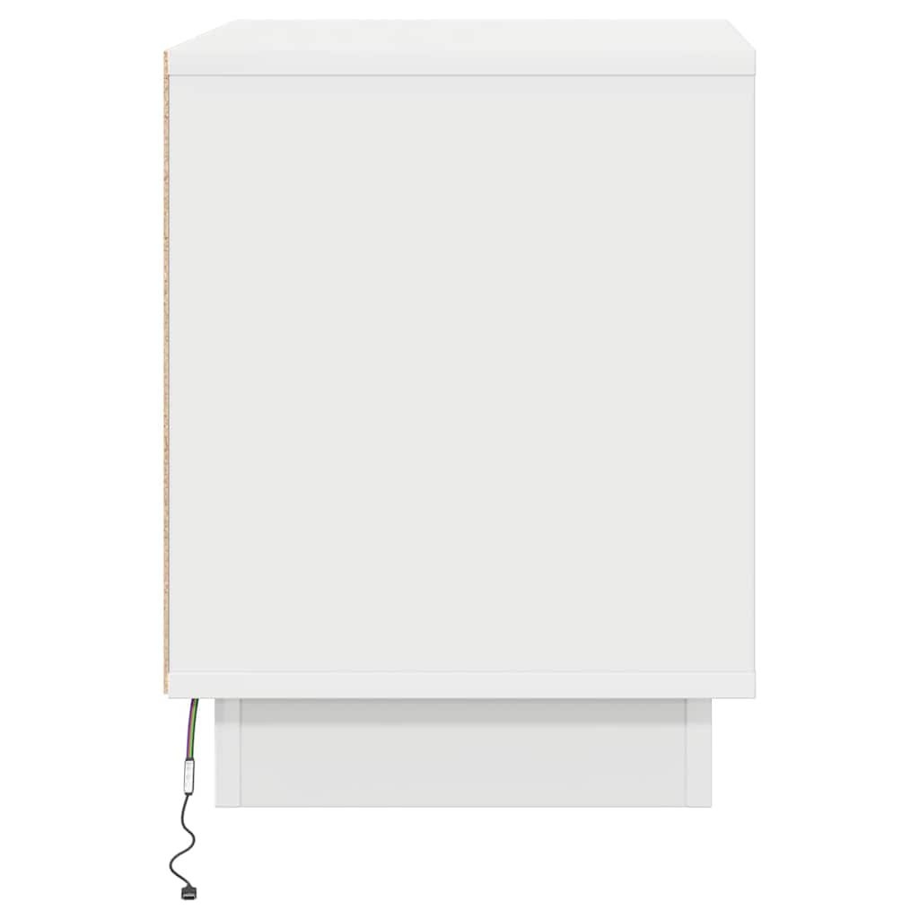 Nattbordskap Hvit 44 x 34,5 x 45 cm Konstruert tre