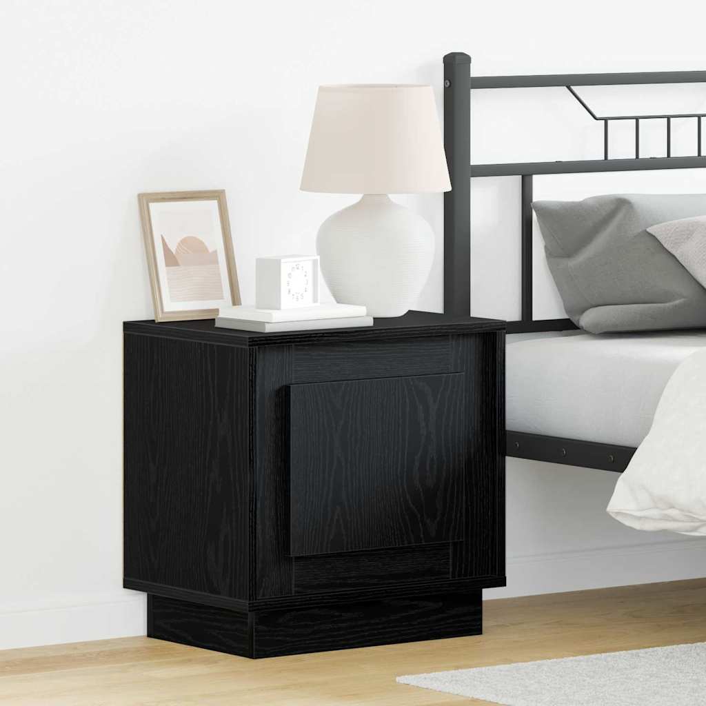 Nattbordskap Svart 44 x 34,5 x 45 cm Konstruert tre