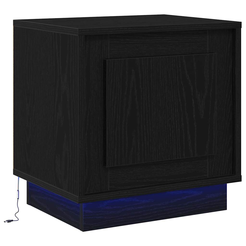 Nattbordskap 2 pcs Svart 44 x 34,5 x 45 cm Konstruert tre