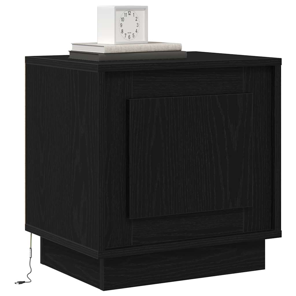 Nattbordskap 2 pcs Svart 44 x 34,5 x 45 cm Konstruert tre